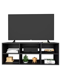 Foto 2 | Gabinete Mueble De Tv 60 pulgadas Minimalista Piso Color Negro