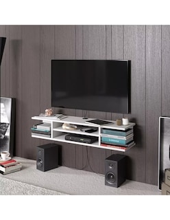 Foto 3 | Repisa Flotante O Mesa Tv Moderna 120cm largo Color Blanco