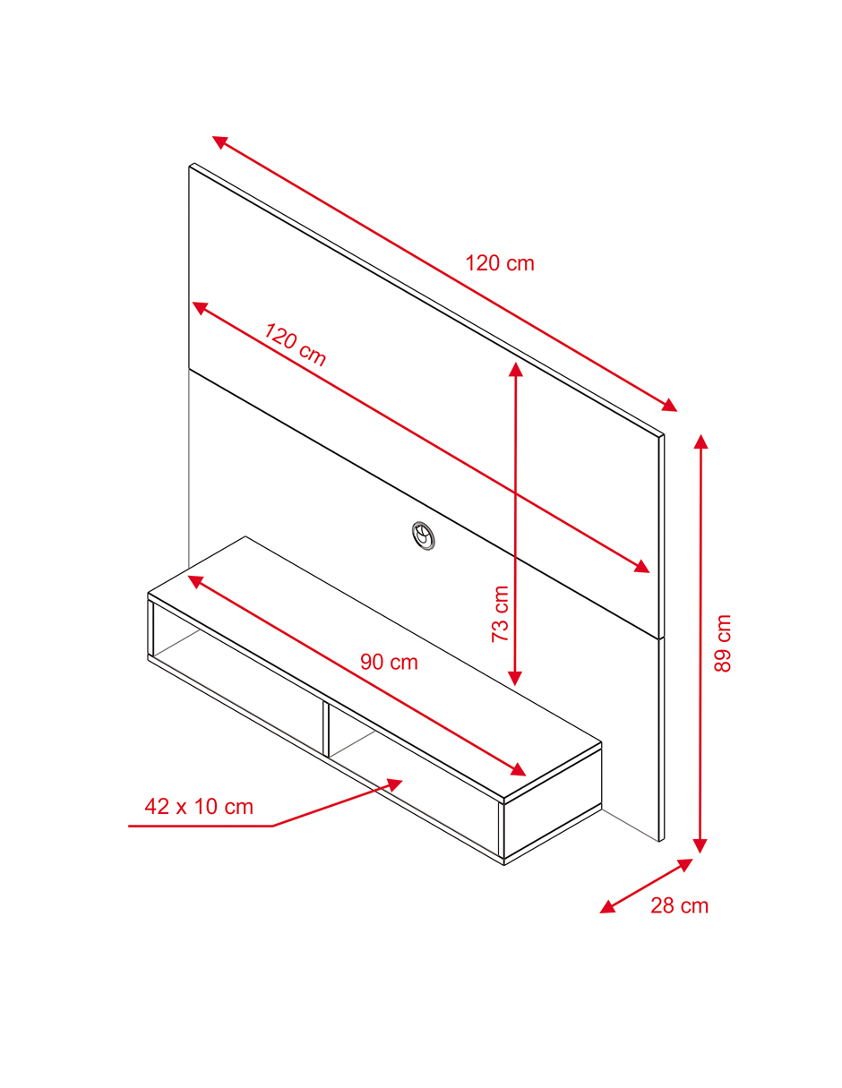 Foto 6 pulgar | Mueble Para Tv Skal 49 Pulgadas Panel Flotante