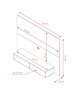 Foto 5 | Mueble Para Tv Skal 49 Pulgadas Panel Flotante