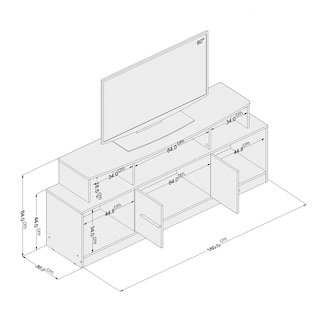 Foto 4 | Mesa Para Televisión Mobi Ametrina Oak