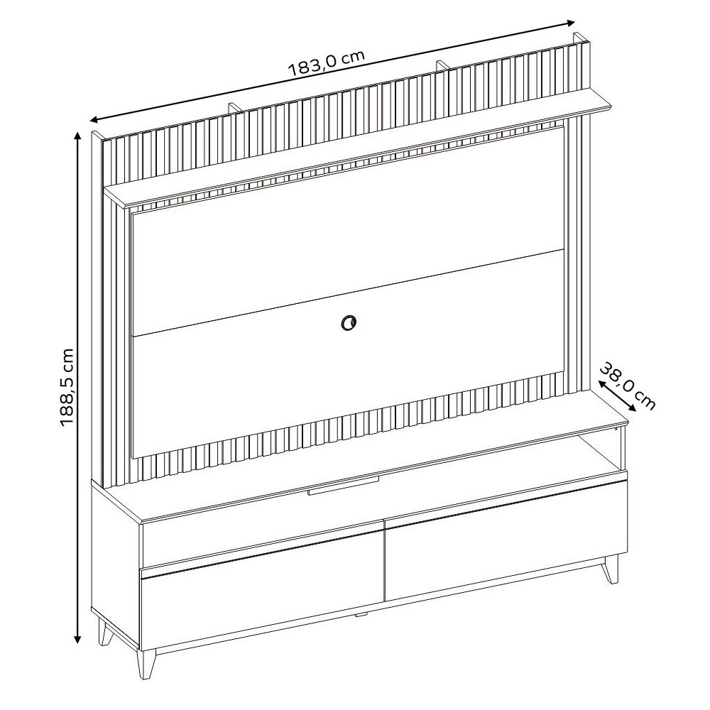 Foto 9 pulgar | Mueble Para Tv  Skal 65'' Rack + Panel  Freijo/negro