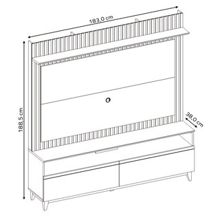 Foto 8 | Mueble Para Tv Skal 65'' Rack + Panel Freijo/negro