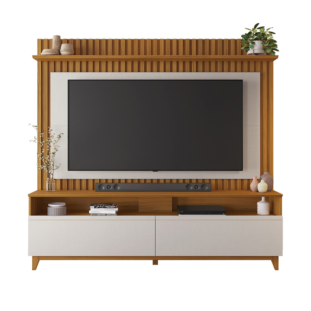 Mueble Para Tv Skal 65'' Rack + Panel Freijo/blanco