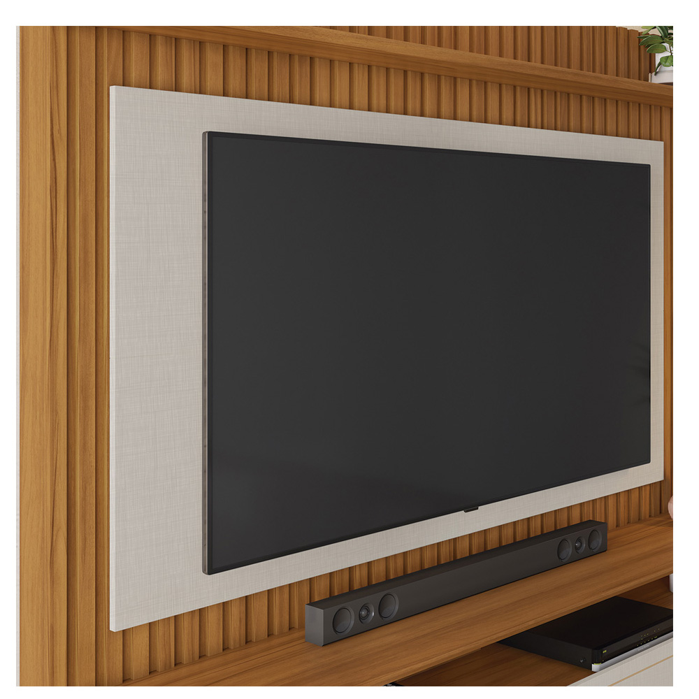Foto 6 pulgar | Mueble Para Tv Skal 65'' Rack + Panel Freijo/blanco