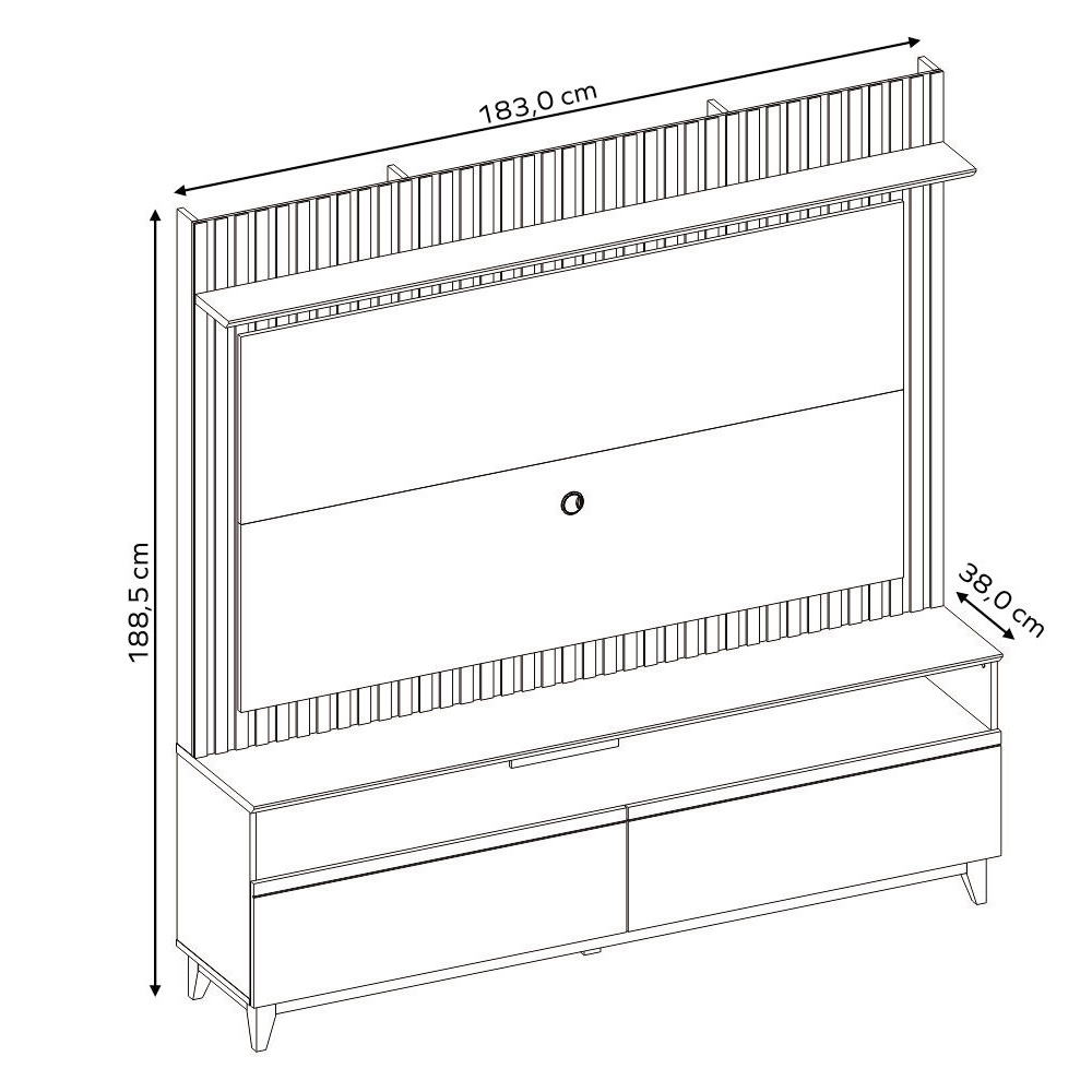 Foto 9 pulgar | Mueble Para Tv Skal 65'' Rack + Panel Freijo/blanco
