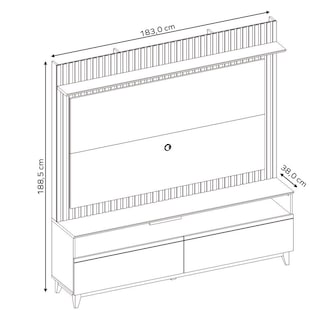 Foto 8 | Mueble Para Tv Skal 65'' Rack + Panel Freijo/blanco