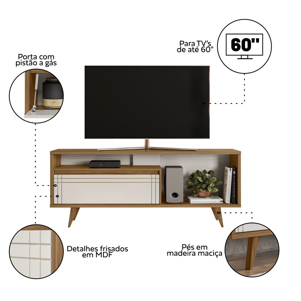 Foto 7 | Rack de TV Skal NT 1285 Blanco