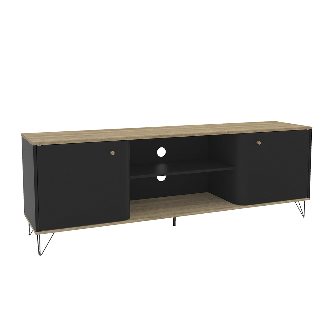 Foto 3 pulgar | Mesa Para Tv Mobi Kazan Oak Y Negro