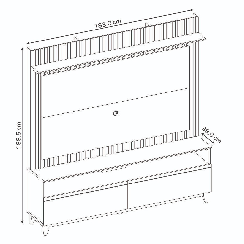 Foto 6 pulgar | Mueble Para Tv 65'' Rack + Panel N1340 Freijo