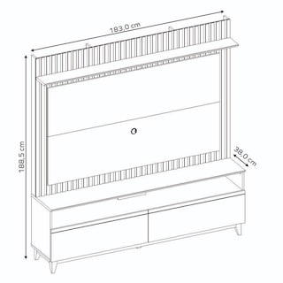 Foto 5 | Mueble Para Tv 65'' Rack + Panel N1340 Freijo