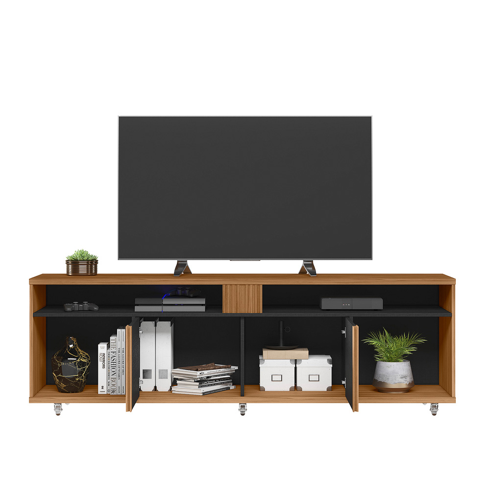 Foto 3 pulgar | Mueble Para Tv 70'' C/2 Puertas Y Ruedas Mod Nt1290-fn