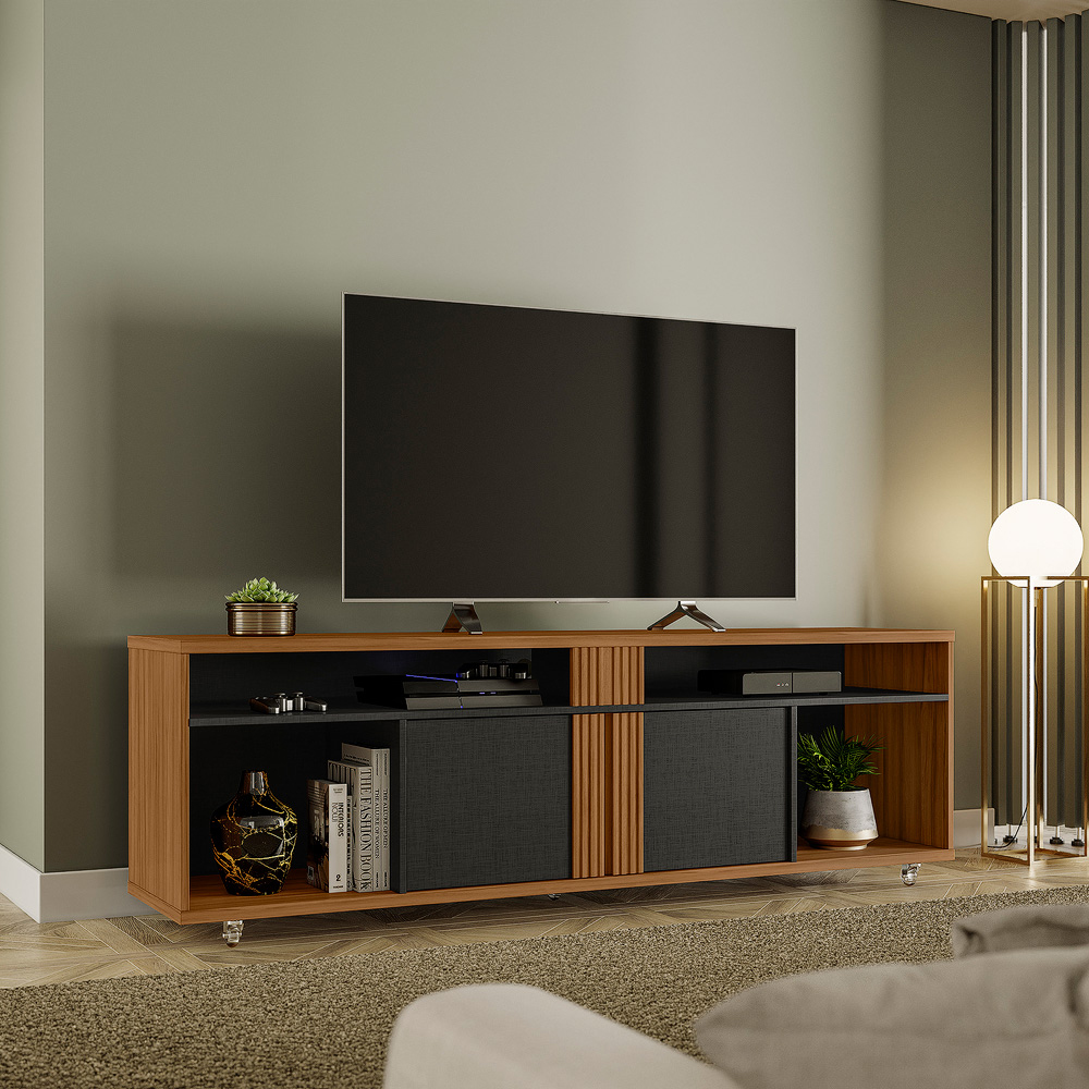 Foto 5 pulgar | Mueble Para Tv 70'' C/2 Puertas Y Ruedas Mod Nt1290-fn