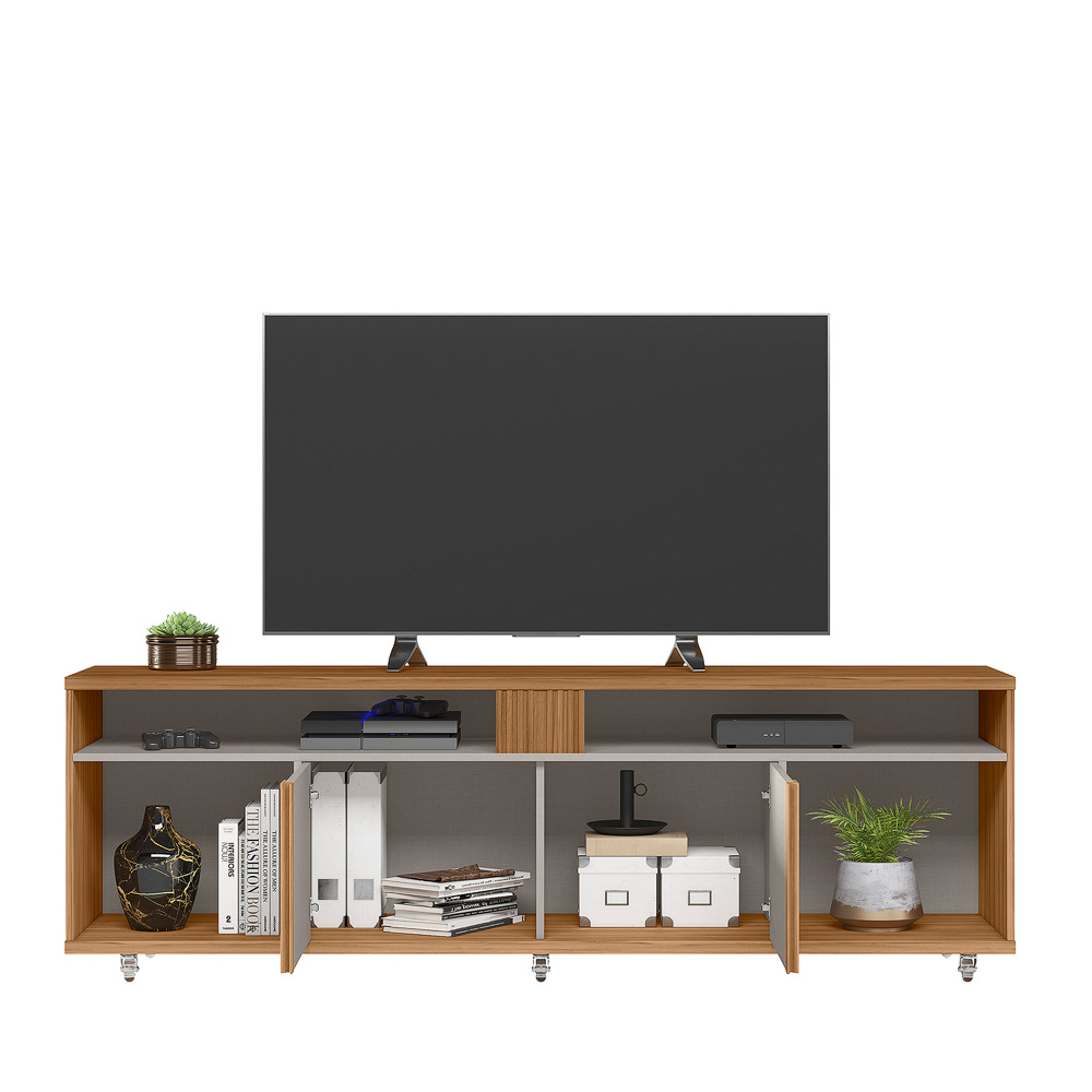 Foto 2 | Mueble Para Tv 70'' C/2 Puertas Y Ruedas Mod Nt1290-fb