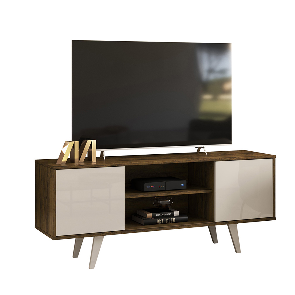 Mueble Rack Lisboa Diseño Italiano Tv  Hasta 55'' Blanco