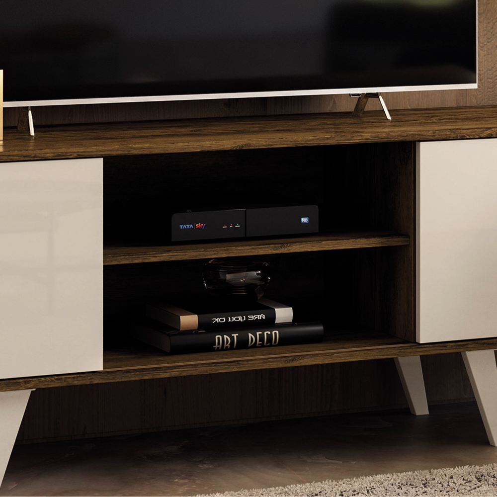 Foto 5 pulgar | Mueble Rack Lisboa Diseño Italiano Tv  Hasta 55'' Blanco