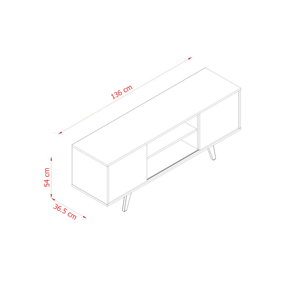 Foto 6 pulgar | Mueble Rack Lisboa Diseño Italiano Tv  Hasta 55'' Blanco