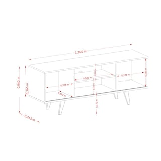 Foto 6 | Mueble Rack Lisboa Diseño Italiano Tv Hasta 55'' Blanco