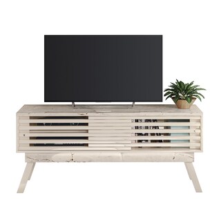 Foto 1 | Mueble Rack 1.5 Elegante Para Tv Hasta 65” Mármol/blanco