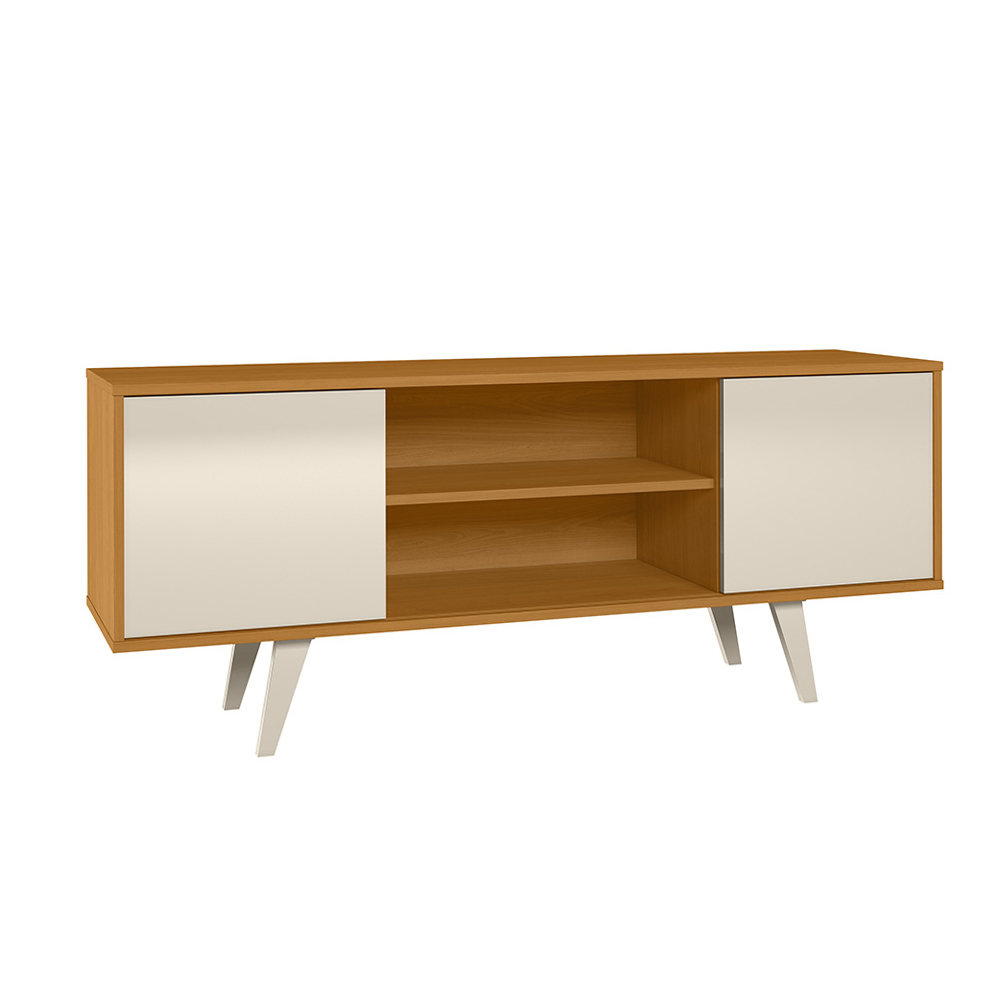 Foto 3 pulgar | Mueble Rack Lisboa  Tv Hasta 55'' Cinamomo/blanco