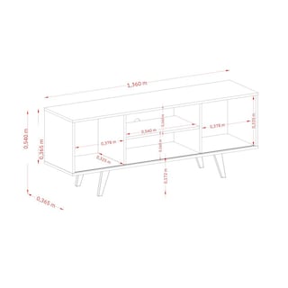 Foto 7 | Mueble Rack Lisboa Tv Hasta 55'' Cinamomo/blanco