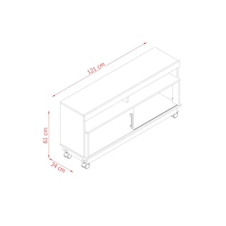 Foto 5 | Mueble Rack Artur Compacto Tv Hasta 50'' Mármol/blanco