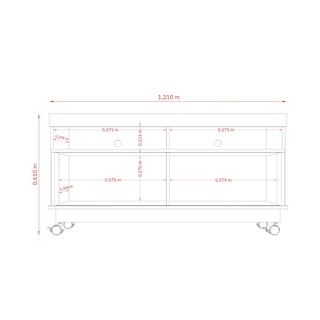 Foto 6 | Mueble Rack Artur Compacto Tv Hasta 50'' Mármol/blanco