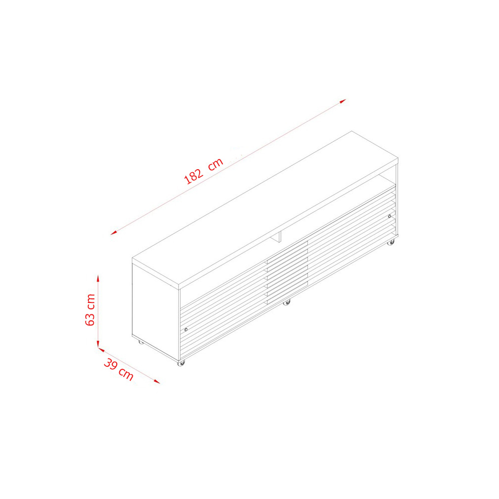 Foto 6 pulgar | Mueble Para Tv 65” Rack Cruzado 2 Puertas Color Cumaru