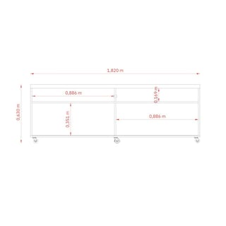 Foto 6 | Mueble Para Tv 65” Rack Cruzado 2 Puertas Color Cumaru