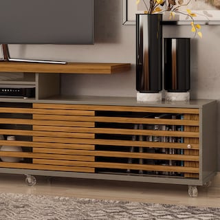 Foto 4 | Mueble Rack Cruzado 2 Puertas Para Tv Hasta 65” Fendi/natural