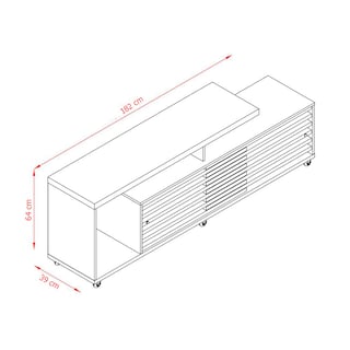 Foto 6 | Mueble Rack Cruzado 2 Puertas Para Tv Hasta 65” Fendi/natural