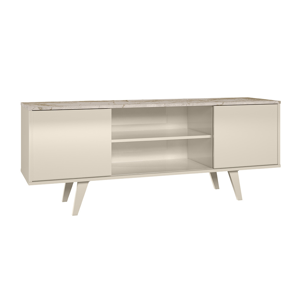 Foto 3 pulgar | Mueble Rack Lisboa Tv  Hasta 55'' Mármol/blanco