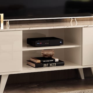 Foto 4 | Mueble Rack Lisboa Tv Hasta 55'' Mármol/blanco