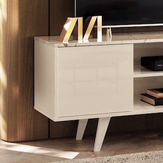 Foto 5 | Mueble Rack Lisboa Tv Hasta 55'' Mármol/blanco