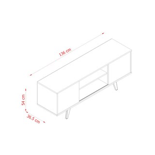 Foto 6 | Mueble Rack Lisboa Tv Hasta 55'' Mármol/blanco
