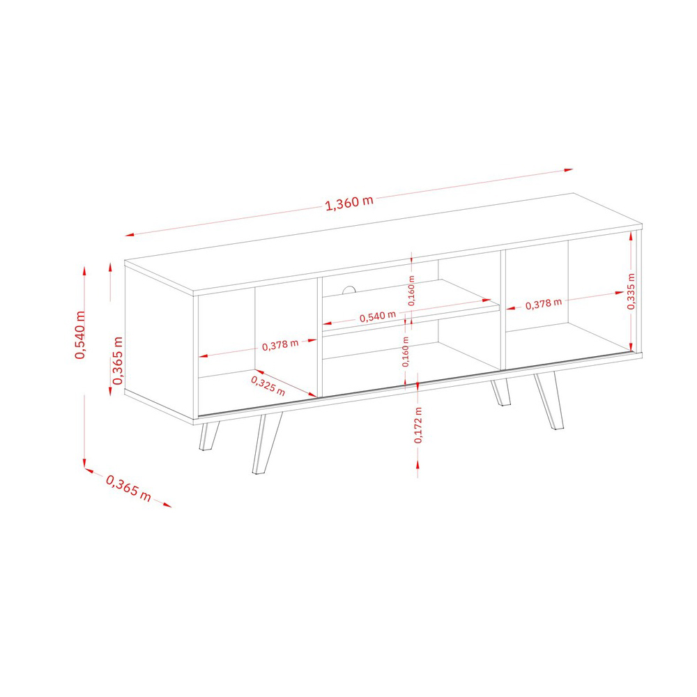 Foto 8 pulgar | Mueble Rack Lisboa Tv  Hasta 55'' Mármol/blanco