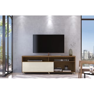 Foto 3 | Mueble Rack 2 Puertas Y Nicho Tv Hasta 65” Cedro/blanco