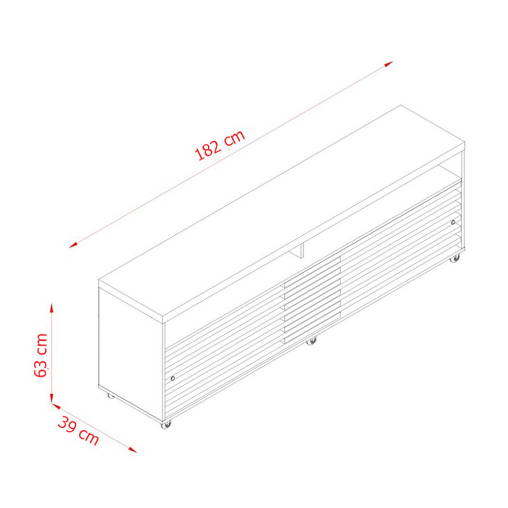 Foto 5 | Mueble Rack 2 Puertas Y Nicho Tv Hasta 65”  Cedro/blanco