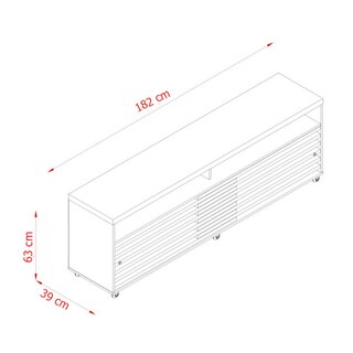 Foto 5 | Mueble Rack 2 Puertas Y Nicho Tv Hasta 65” Cedro/blanco