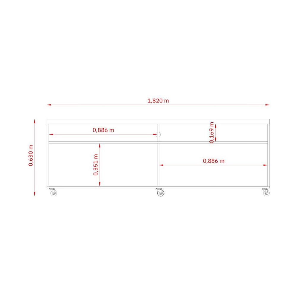 Foto 6 | Mueble Rack 2 Puertas Y Nicho Tv Hasta 65”  Cedro/blanco