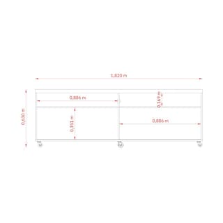 Foto 6 | Mueble Rack 2 Puertas Y Nicho Tv Hasta 65” Cedro/blanco