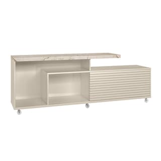 Foto 2 | Mueble Rack Cruzado 2 Puertas Para Tv Hasta 65” Mármol/blanco