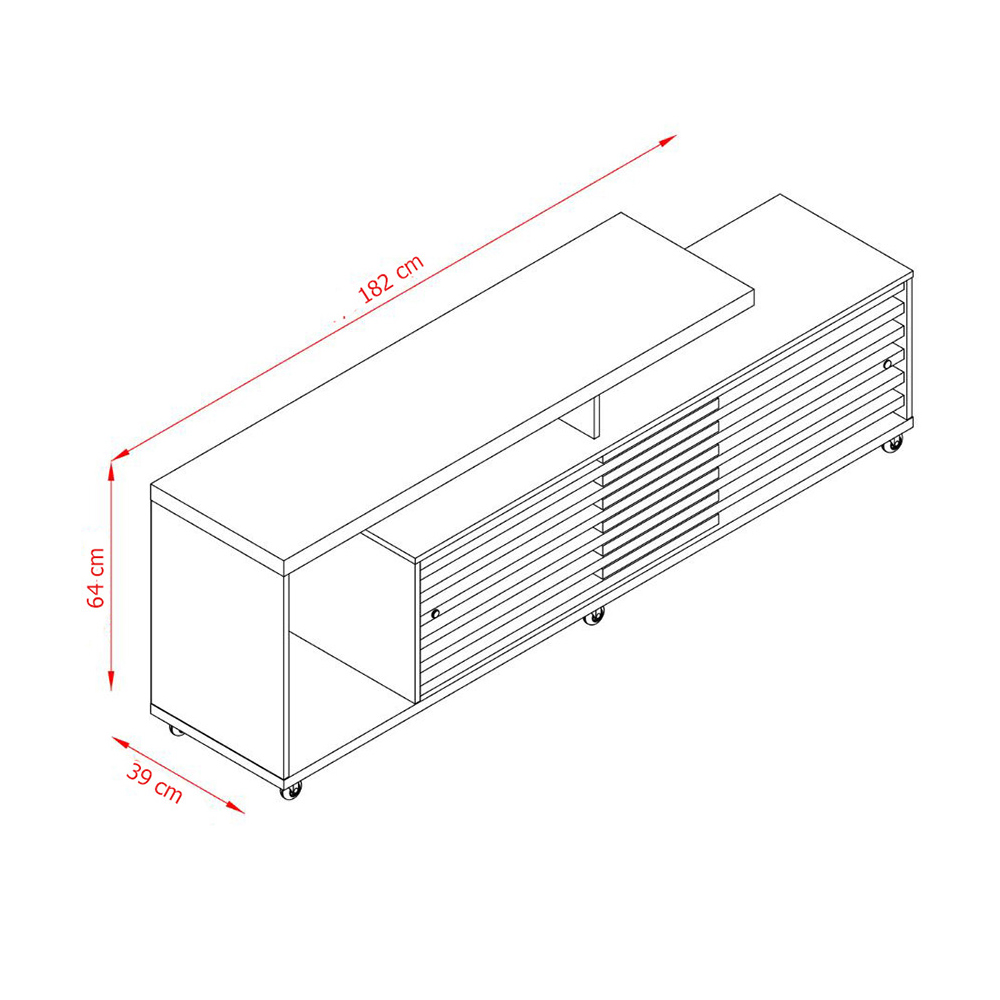 Foto 7 pulgar | Mueble Rack Cruzado 2 Puertas Para Tv Hasta 65” Mármol/blanco