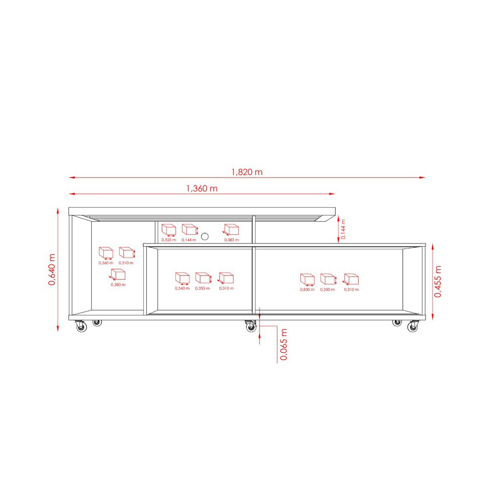 Foto 7 | Mueble Rack Cruzado 2 Puertas Para Tv Hasta 65” Mármol/blanco