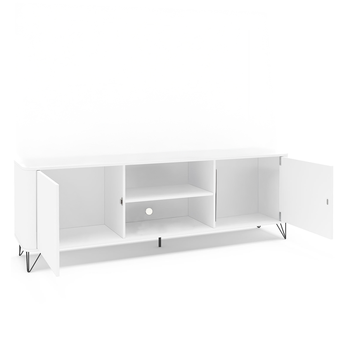 Foto 3 | Mesa De Tv Mobi Kunzita Blanco