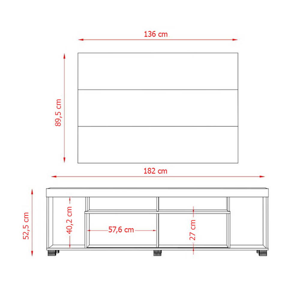 Foto 5 | Combo Tomaz De Rack Y Panel Tv De Hasta 65'' Mármol/blanco
