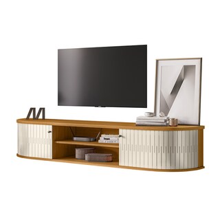 Foto 1 | Mueble Rack Flotante Multifuncional Tv 75'' Cinamomo/blanco