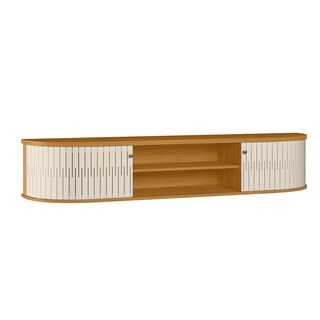 Foto 2 | Mueble Rack Flotante Multifuncional Tv 75'' Cinamomo/blanco