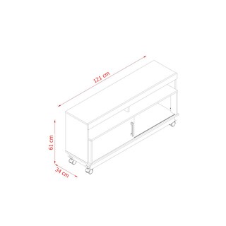 Foto 5 | Mueble Rack Artur Compacto Tv Hasta 50'' Natural/blanco