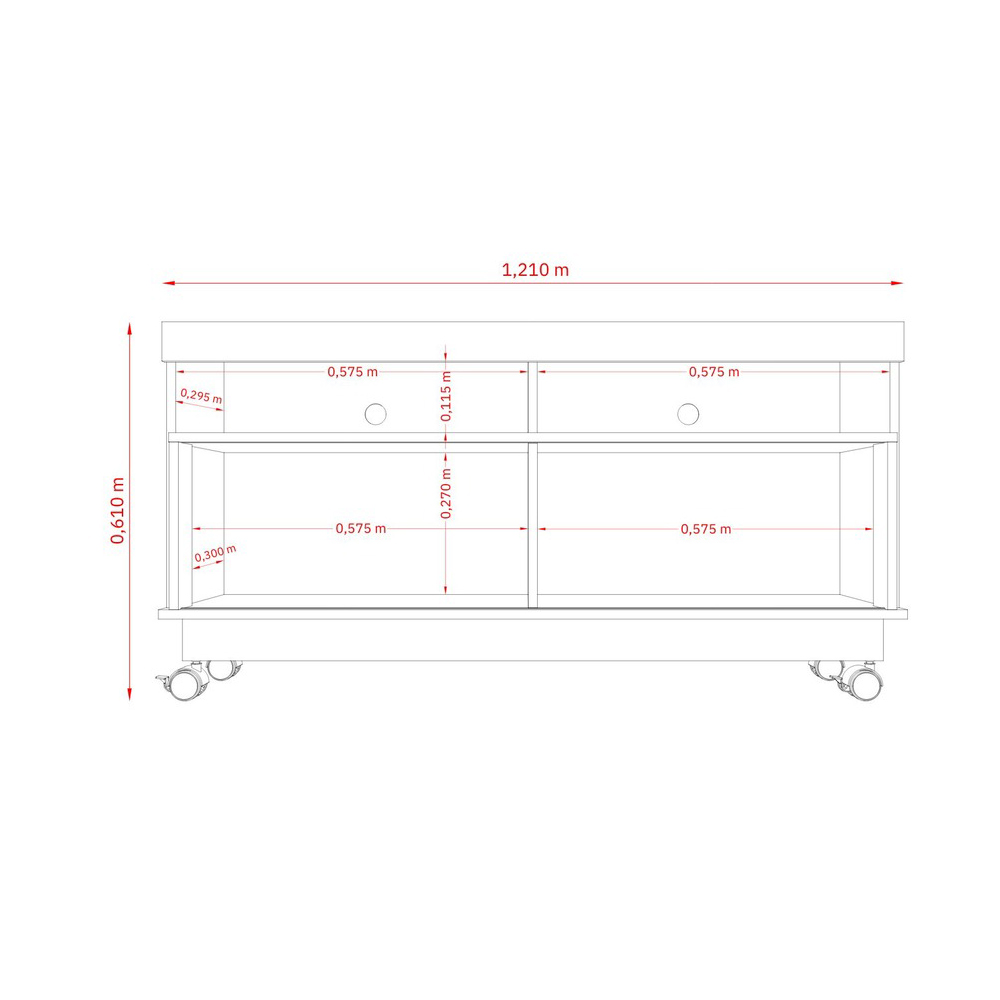 Foto 7 pulgar | Mueble Rack Artur Compacto Tv Hasta 50'' Natural/blanco